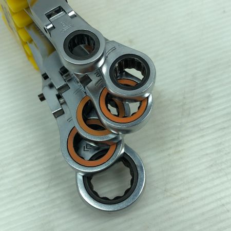  TOP工業 首振りロックラチェットコンビセット 8-17 ６本セット FRC-6000LK シルバー