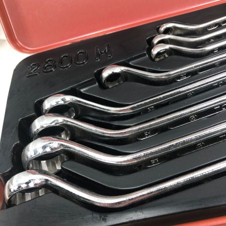  TONE トネ メガネレンチセット ８本セット No.2800M レッド
