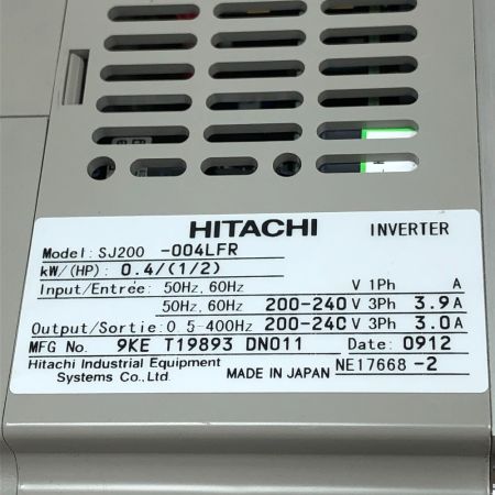  HITACHI 日立 インバーター 未使用品(S) SJ200 オリーブ