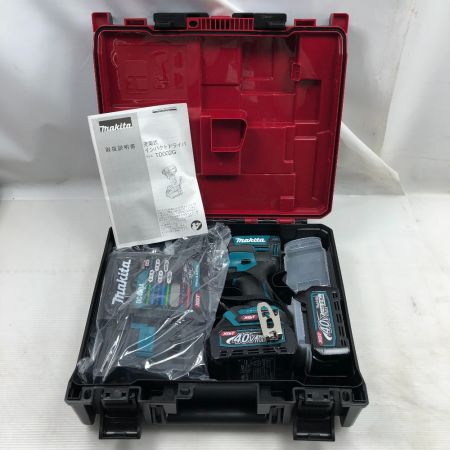  MAKITA マキタ インパクトドライバ  未使用品(S) 付属品完備 コードレス式 40v TD002GRDX ブルー