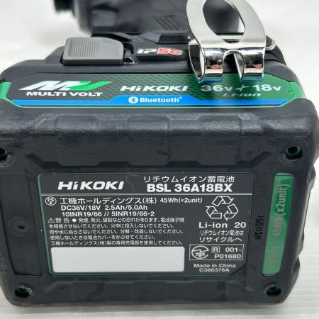 HiKOKI ハイコーキ インパクトドライバ 未使用品(S) 充電器・充電池1個・ケース付 コードレス式 WH36DD ブラック