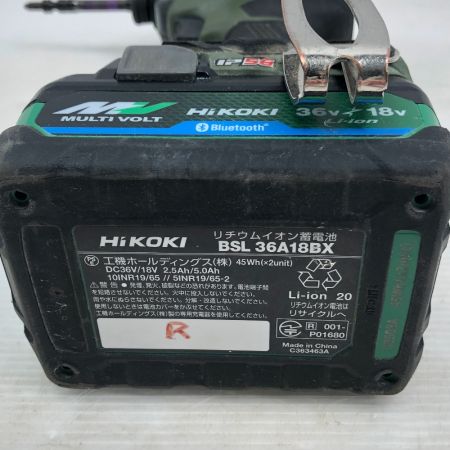  HiKOKI ハイコーキ インパクトドライバ 充電池1個・ケース付 コードレス式 WH36DD オリーブ