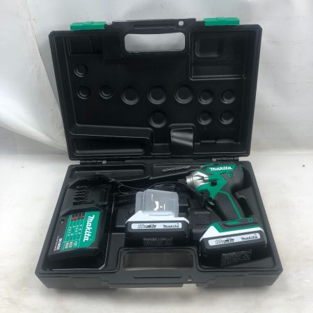  MAKITA マキタ インパクトドライバ 未使用品(S) 充電器・充電池2個・ケース付 MTD002DSAX グリーン