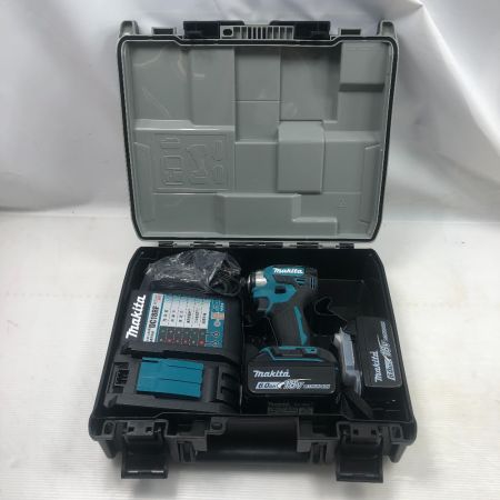  MAKITA マキタ インパクトドライバ 程度A 充電器・充電池2個・ケース付 コードレス式 TD173DRGX ブルー