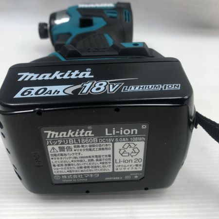 MAKITA マキタ インパクトドライバ 程度A 充電器・充電池2個・ケース付 コードレス式 TD173DRGX ブルー