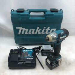 ◇◇ MAKITA マキタ インパクトドライバ 充電器・充電池2個・ケース付 コードレス式 TD111DSMX ブルー Cランク