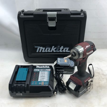  MAKITA マキタ インパクトドライバ 充電器・充電池2個・ケース付 コードレス式 TD173DRGXAR レッド