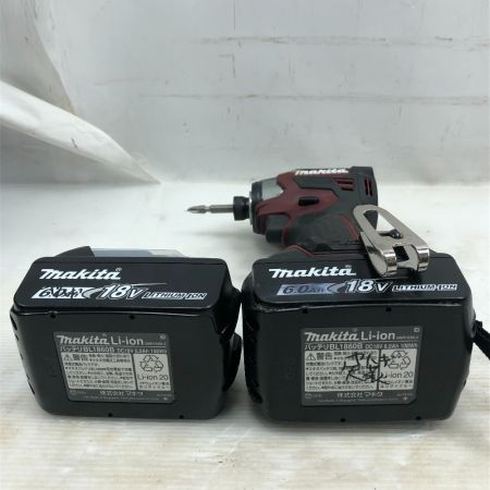  MAKITA マキタ インパクトドライバ 充電器・充電池2個・ケース付 コードレス式 TD173DRGXAR レッド