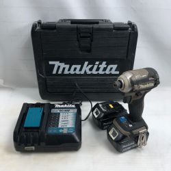 ◇◇ MAKITA マキタ インパクトドライバ 充電器・充電池2個・ケース付 コードレス式 TD171D ブラック Cランク