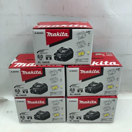  MAKITA マキタ バッテリー 未使用品(S) ５個セット BL1860B ブラック