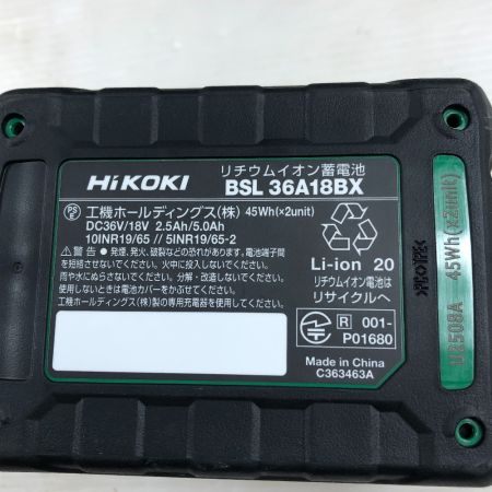  HiKOKI ハイコーキ インパクトドライバ 未使用品(S) 付属品完備 コードレス式 WH36DC ブラック