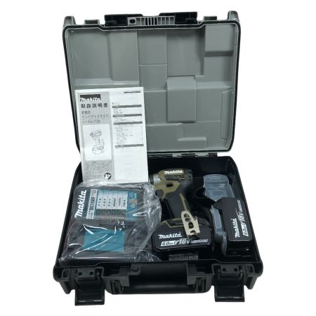  MAKITA マキタ インパクトドライバ 未使用品(S) 充電器・充電池2個・ケース付 コードレス式 TD173DRGXO オリーブ