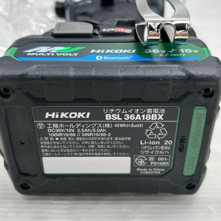  HiKOKI ハイコーキ インパクトドライバ  未使用品(S) 充電器・充電池2個・ケース付 コードレス式 36v WH36DD ブラック