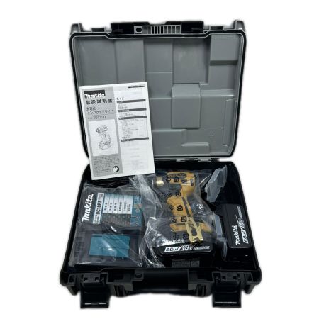 MAKITA マキタ インパクトドライバ 未使用品(S) 充電器・充電池2個・ケース付 コードレス式 TD173DGXPY プレミアムイエロー
