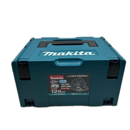  MAKITA マキタ 丸のこ 未使用品(S) 充電器・充電池2個・ケース付 コードレス式 HS475DRGX ブルー