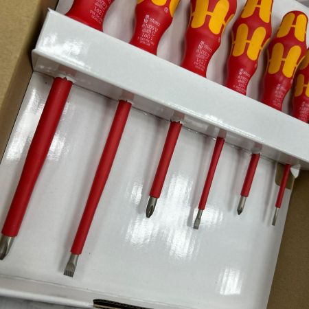  ESCO WERA/ヴェラ 絶縁ドライバー 160i-162i 未使用品(S) 6本セット EA560WG-600 レッド