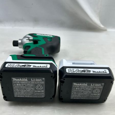MAKITA マキタ インパクトドライバ 充電器・充電池2個・ケース付 コードレス式 14.4v MTD001DSAX グリーン