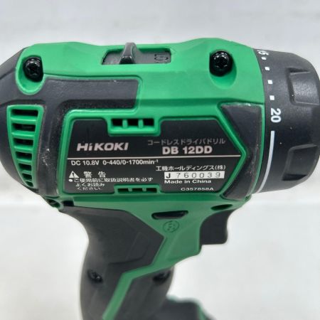 HiKOKI ハイコーキ ドライバドリル 充電器・充電池1個・ケース付 コードレス式 DB12DD グリーン
