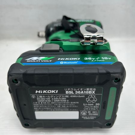 HiKOKI ハイコーキ インパクトレンチ 充電器・充電池2個・ケース付 コードレス式 36v WR36DH グリーン