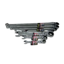 TONE トネ 超ロング首振りラチェットメガネレンチ 7本セット 未使用品(S) Sランク
