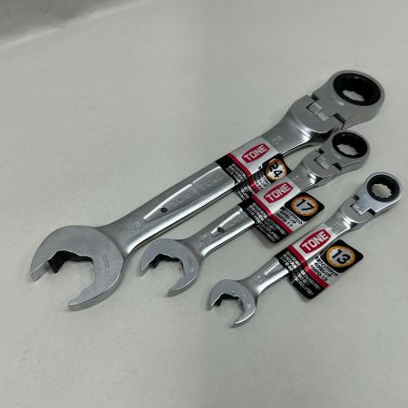 TONE トネ 超ロング首振りラチェットメガネレンチ 7本セット 未使用品(S)
