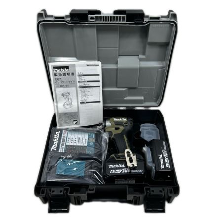 MAKITA マキタ インパクトドライバ 未使用品(S) 充電器・充電池2個・ケース付 コードレス式 TD173DRGXO オリーブ