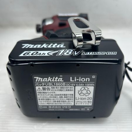 MAKITA マキタ インパクトドライバ 未使用品(S) 付属品完備 コードレス式 TD173DRGXAR レッド