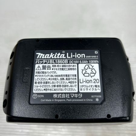 MAKITA マキタ バッテリー 未使用品(S) 本体のみ 18v 6.0Ah BL1860B ブラック
