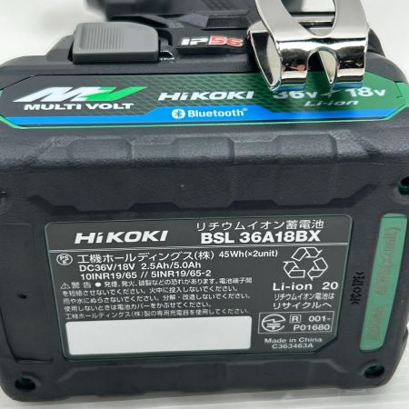 HiKOKI ハイコーキ インパクトドライバ 未使用品(S) 充電器・充電池2個・ケース付 コードレス式 36v WH36DD ブラック