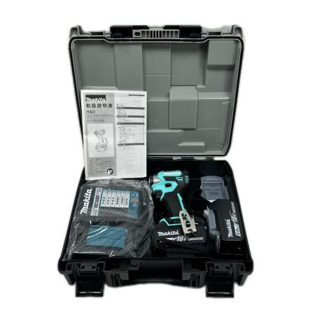MAKITA マキタ インパクトドライバ 未使用品(S) 充電器・充電池2個・ケース付 コードレス式 TD173DRGXTB ターコイズブルー