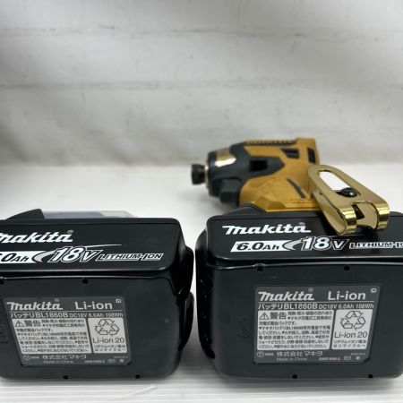 MAKITA マキタ インパクトドライバ 傷や汚れあり 充電器・充電池2個・ケース付 TD173DGXPY イエロー