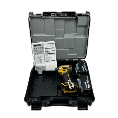 MAKITA マキタ インパクトドライバ 充電池2個付 コードレス式 18v TD173D イエロー