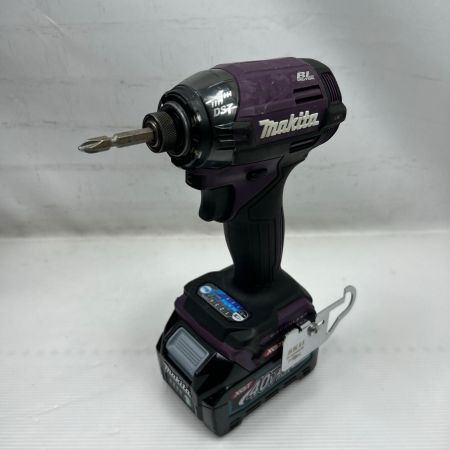 MAKITA マキタ インパクトドライバ 充電器・充電池2個・ケース付 コードレス式 40v TD002G パープル
