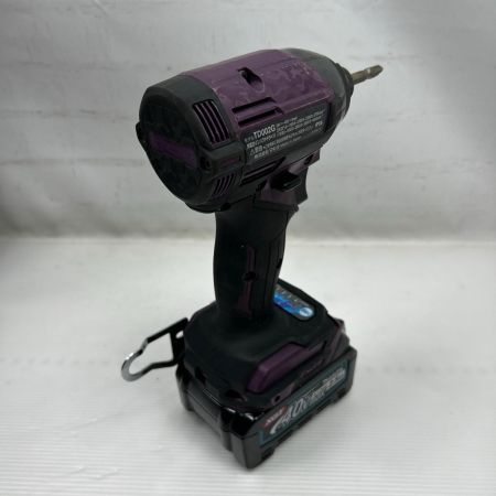 MAKITA マキタ インパクトドライバ 充電器・充電池2個・ケース付 コードレス式 40v TD002G パープル