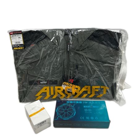 BURTLE  空調服セット 3XLサイズ 未使用品(S) ファン・バッテリー付  AC1156 グレー