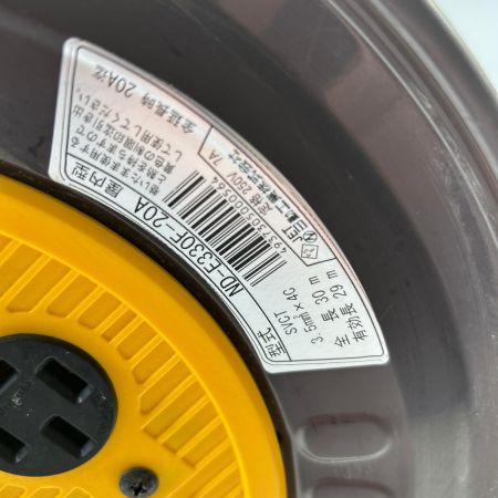 NICHIDO コードリール 三相200V コード式 ND-E330F-20A ブラウン