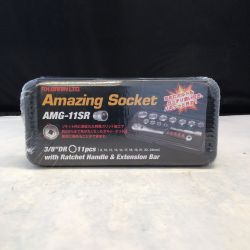 ＊＊ アックスブレーン アメイジングソケット3/8(11個組)　ラチェットハンドル付 AMG-11SR Sランク