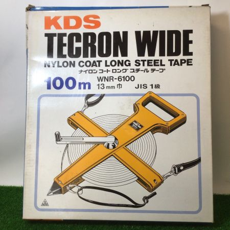  KDS テクロンワイド ナイロンコートスチールテープ メジャー 13mm巾 100m WNR-6100