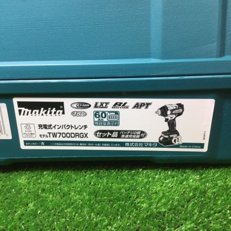  MAKITA マキタ 充電式インパクトレンチ 18V/6,0Ah 付属品完備 ブルー TW700DRGX