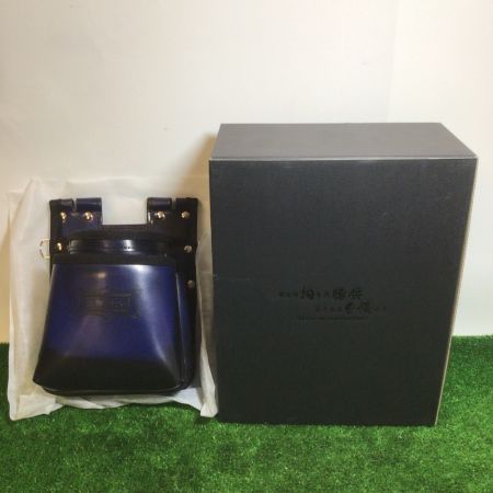  KNICKS ニックス 鳶職向仕様ツーウェイタイプガラス革2段腰袋 ADV-201TB ブラック×ネイビー