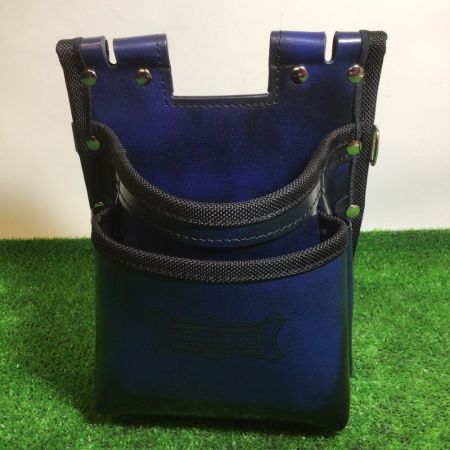  KNICKS ニックス 鳶職向仕様ツーウェイタイプガラス革2段腰袋 ADV-201TB ブラック×ネイビー