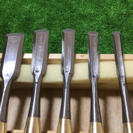   最高級 総磨韶山作 外丸ノミ 金カツラ黒丹柄 五本組 