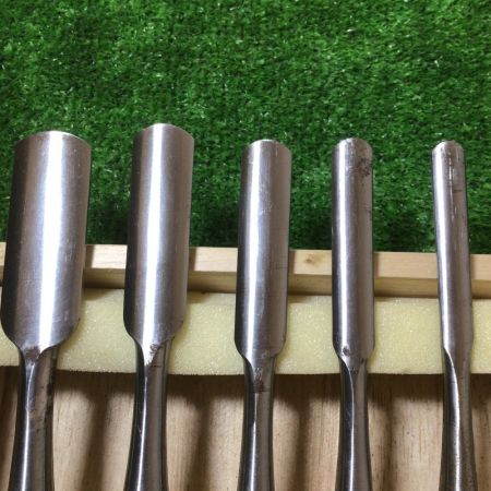   最高級 総磨韶山作 外丸ノミ 金カツラ黒丹柄 五本組 