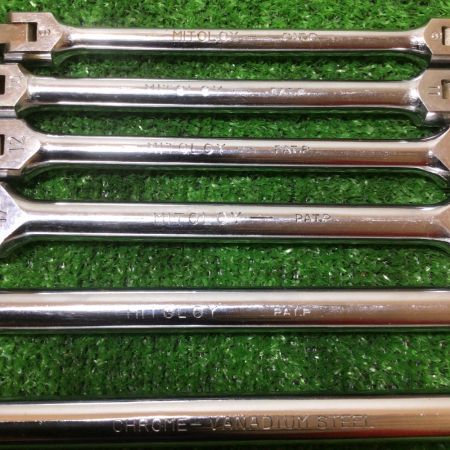  MITOLOY 水戸工業 ミトロイ フレックス 首振りメガネレンチ 6点セット