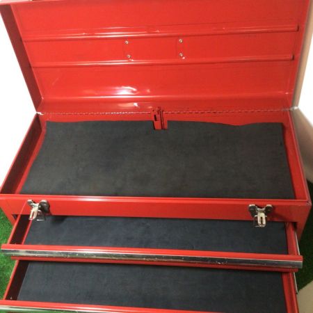  不明 メーカー不明 2段式ツールボックス 赤 