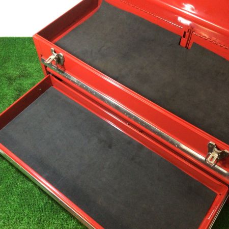  不明 メーカー不明 2段式ツールボックス 赤 