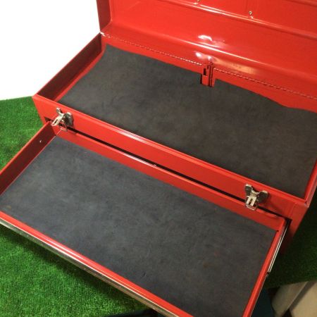  不明 メーカー不明 2段式ツールボックス 赤 