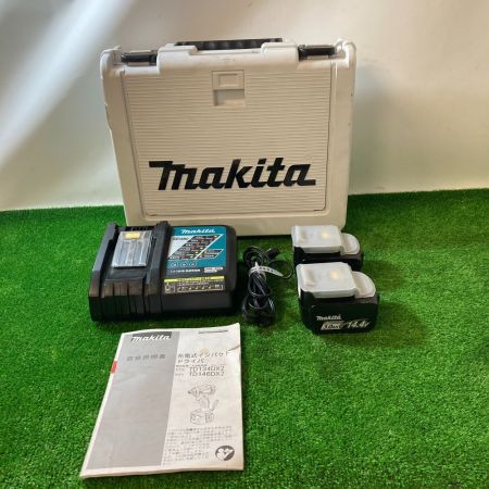  MAKITA マキタ インパクトドライバ 充電器・充電池・ケース付 コードレス式 14.4V/3.0Ah TD134DX2