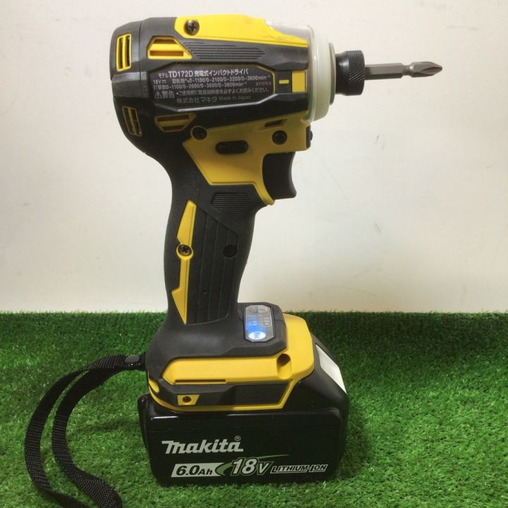 MAKITA マキタ 充電式インパクトドライバ 18V/6,0Ah 付属品完備 TD172DGX FY イエロー｜中古｜なんでもリサイクルビッグバン