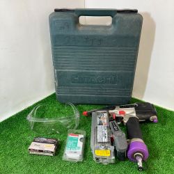 ** HITACHI 日立 常圧 エアダスタ付 ピン釘打機 ケース・保護メガネ付 NP45M Bランク